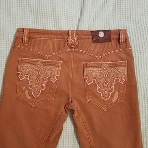 Antik Denim Pumpkin Spice Bootcut Jeans run small for 30 more like a 7 hemmed